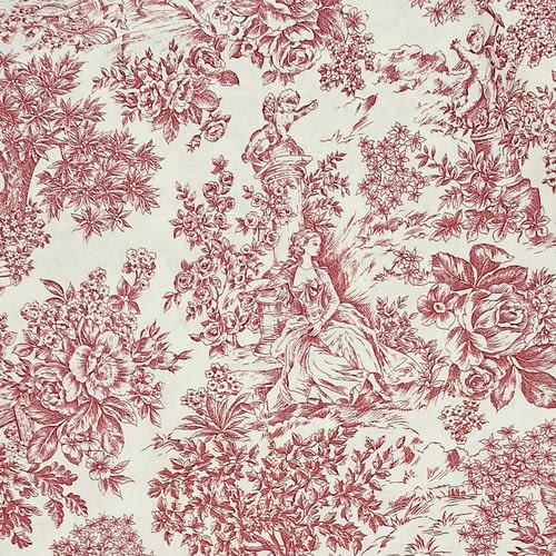 Tela toile de jouy granate