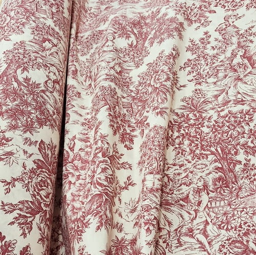 Tela toile de jouy granate - 1