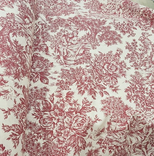 Tela toile de jouy granate - 3