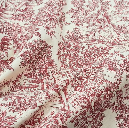 Tela toile de jouy granate - 4