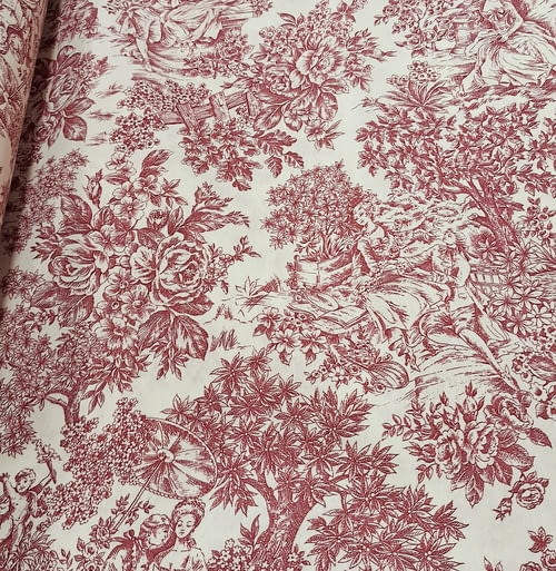 Tela toile de jouy granate - 5