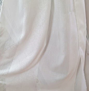 Tela visillo blanco rayas anchas - 1