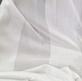Tela visillo blanco rayas anchas - 3