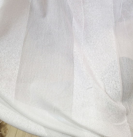 Tela visillo blanco rayas anchas - 5