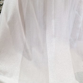 Tela visillo blanco rayas anchas - 6