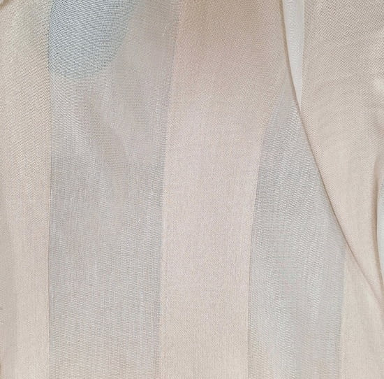 Tela visillo blanco rayas anchas beige - 4