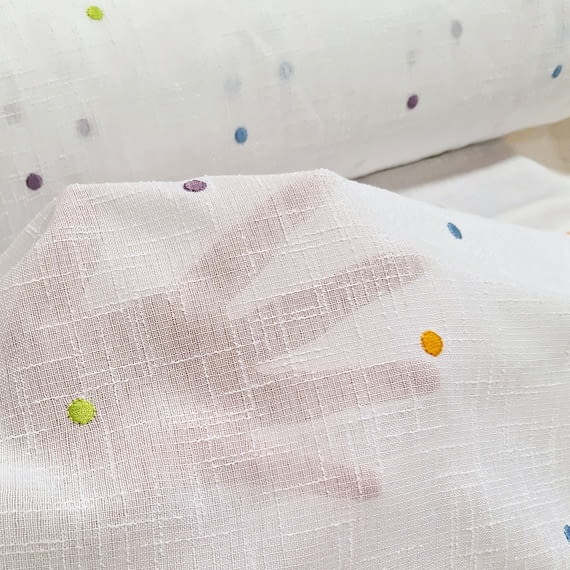 Tela visillo topos colores varios - 1