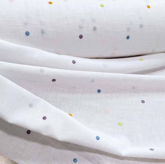 Tela visillo topos colores varios - 4