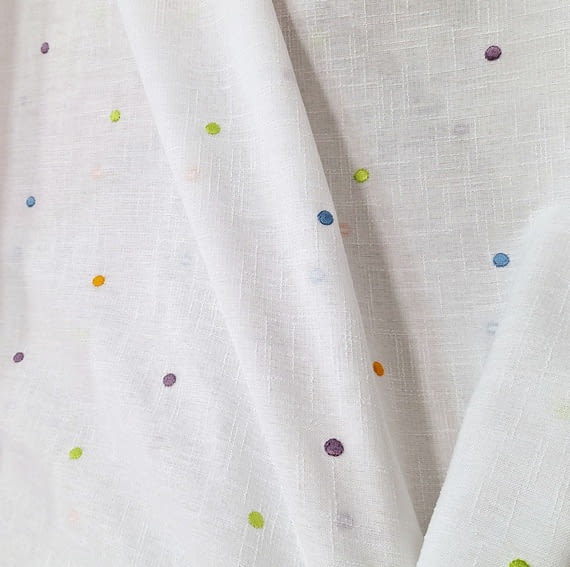 Tela visillo topos colores varios - 5