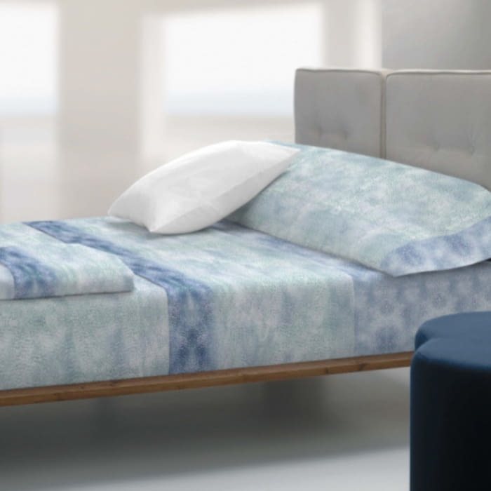 Sábanas Tolrá azul. Cama 105
