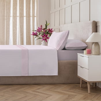Juego de sábanas espiguilla violeta. Cama 120 - 2