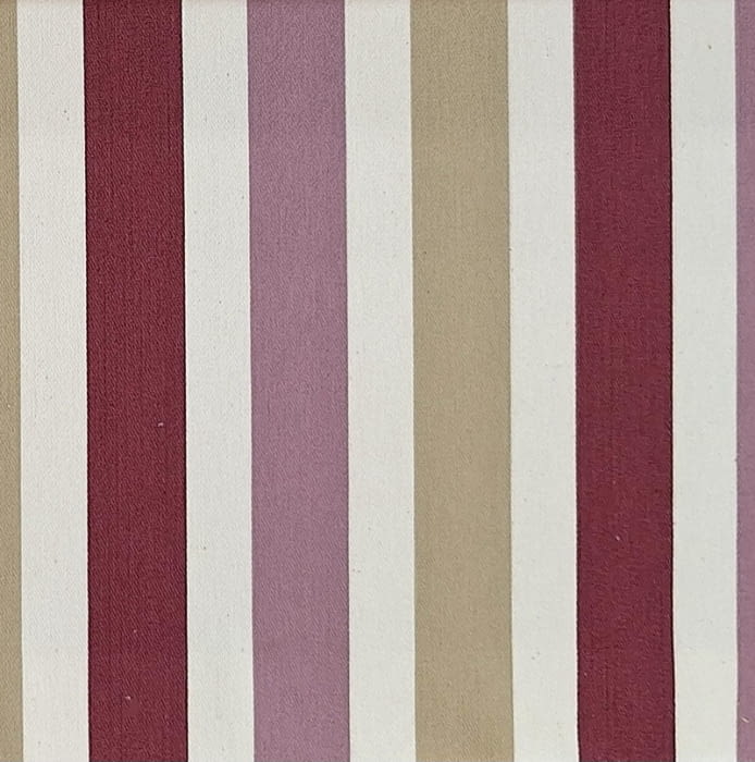 Tela Quebec rayas granates y malvas 280