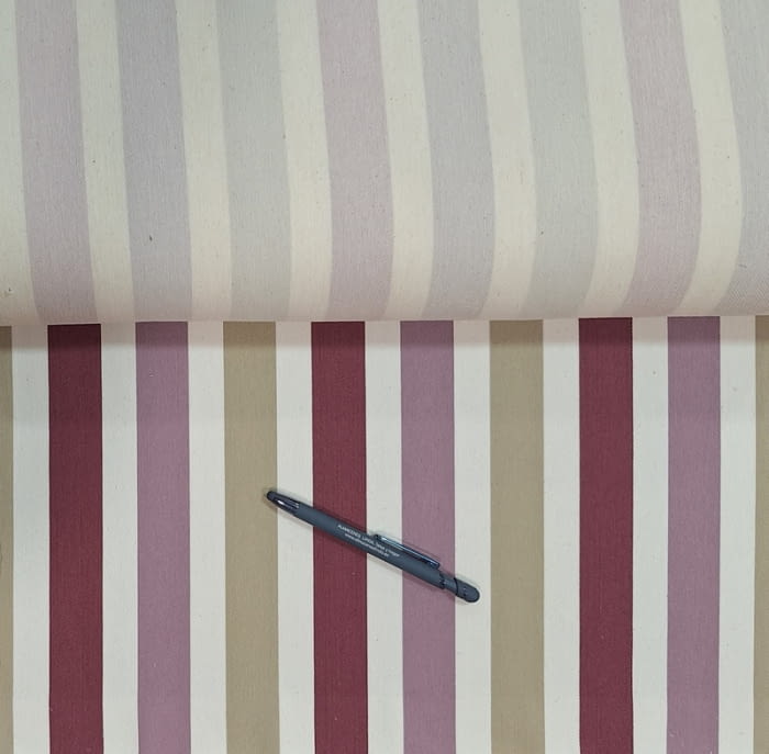 Tela Quebec rayas granates y malvas 280 - 2