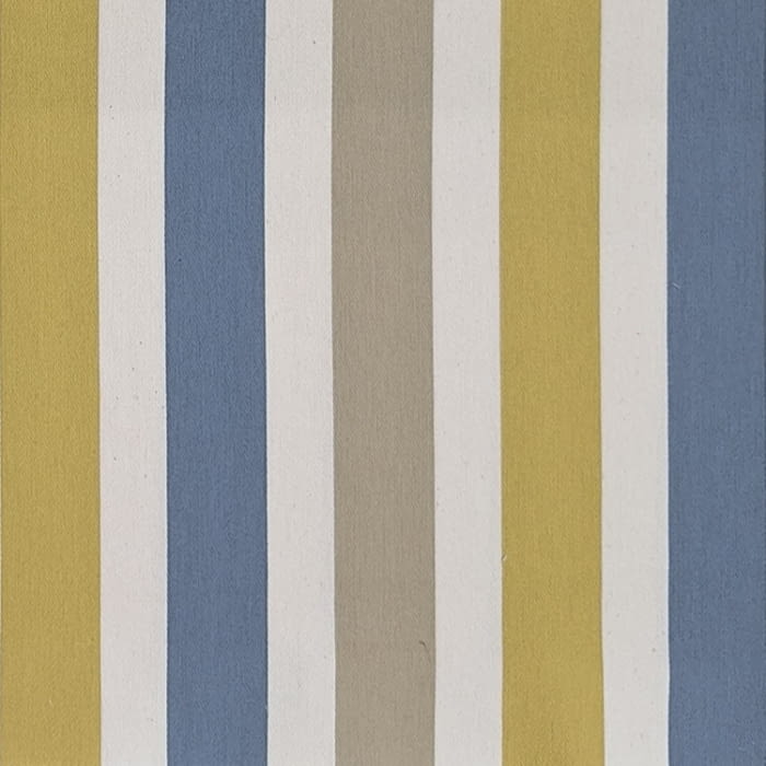 Tela tapicería Quebec rayas azul y amarillas 280