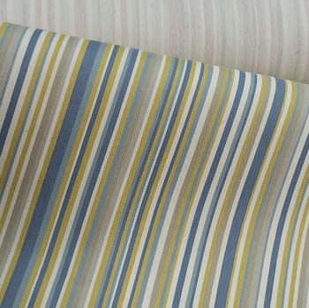 Tela Toronto rayitas azul, amarillo beige 280 - 2