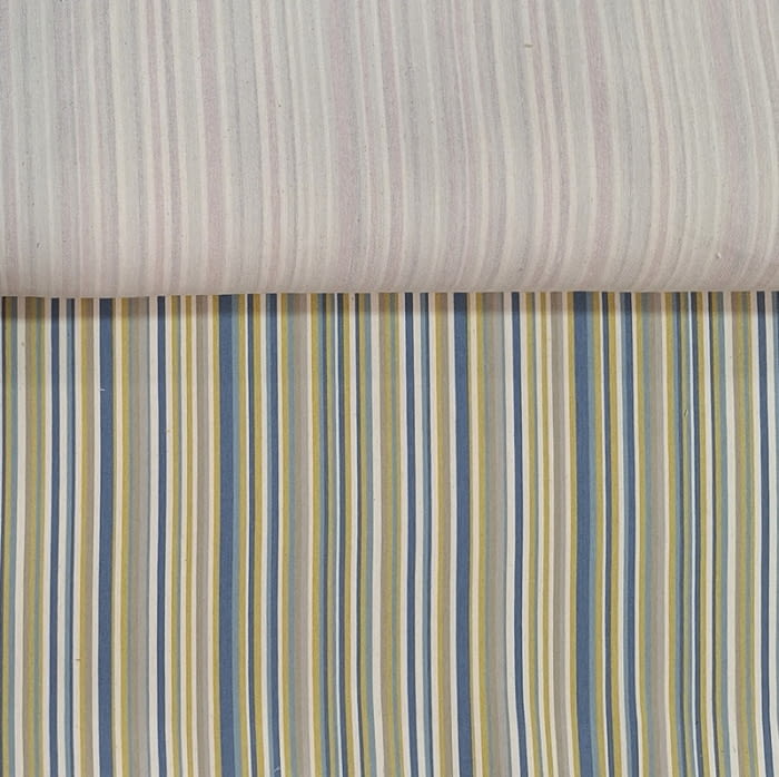 Tela Toronto rayitas azul, amarillo beige 280 - 4