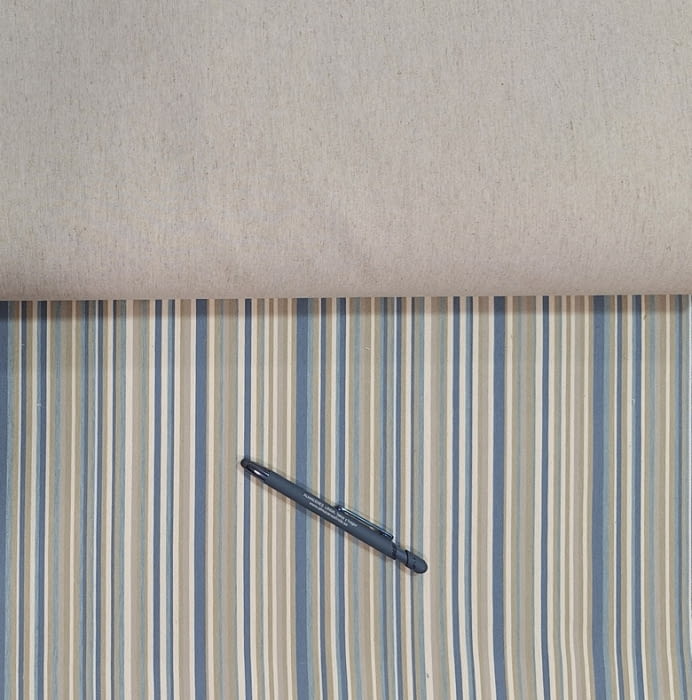 Tela Toronto rayitas azules y gris 280 - 3