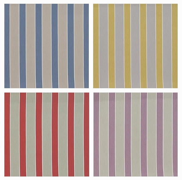 Telas Aurora rayas azul, amarillo, rojo y lila