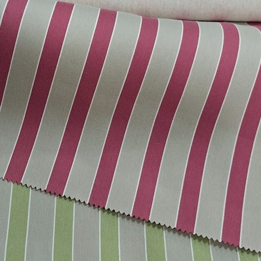 Telas Aurora rayas azul, gris, rosa, verde - 3