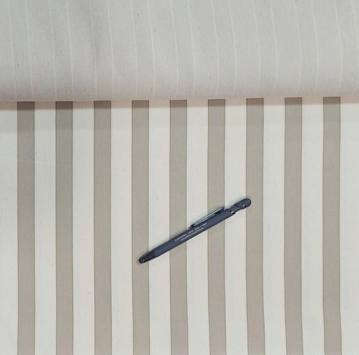 Tela tapicería rayas aurora crudo y beige 280 - 1