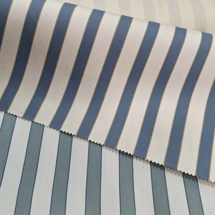 Tela tapicería rayas aurora azules 280