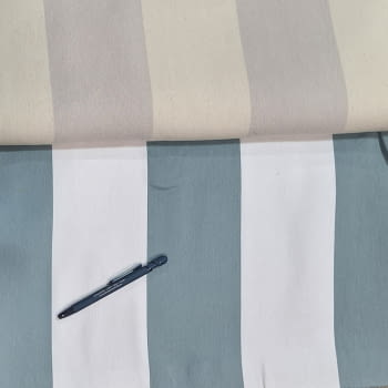Tela tapicería rayas Bérgamo azul verdoso 280 - 2