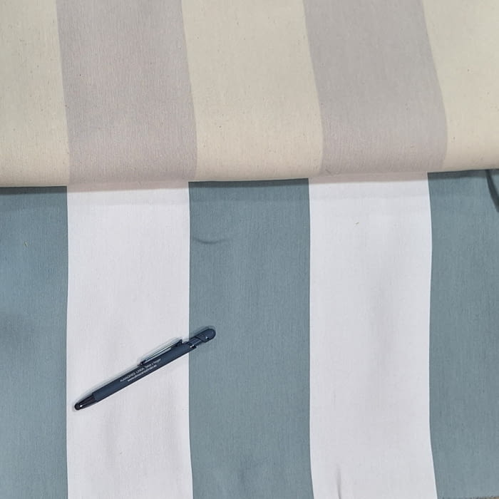 Tela tapicería rayas Bérgamo azul verdoso 280 - 2