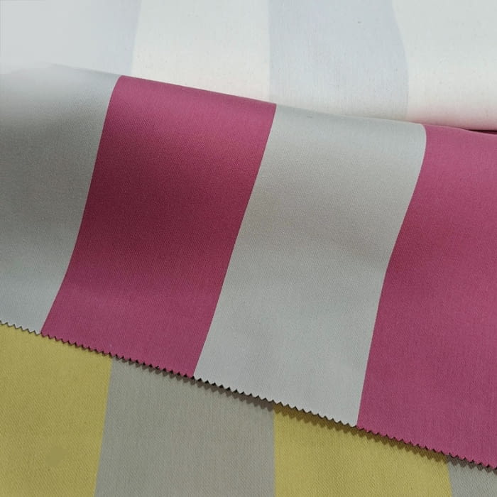Tela tapicería rayas anchas Bérgamo rosa  280