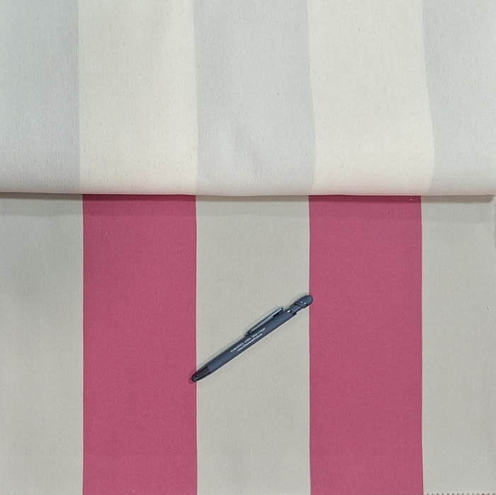 Tela tapicería rayas anchas Bérgamo rosa  280 - 1