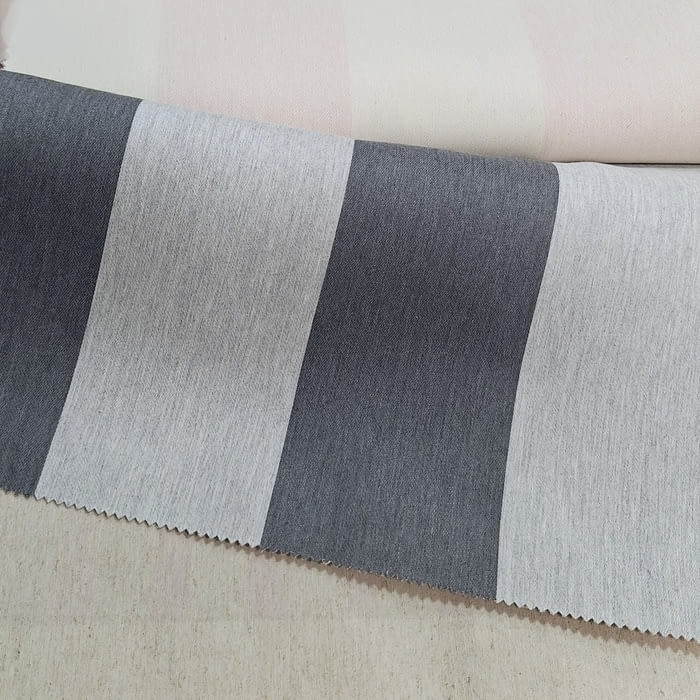 Tela tapicería rayas anchas Bérgamo gris oscuro  280