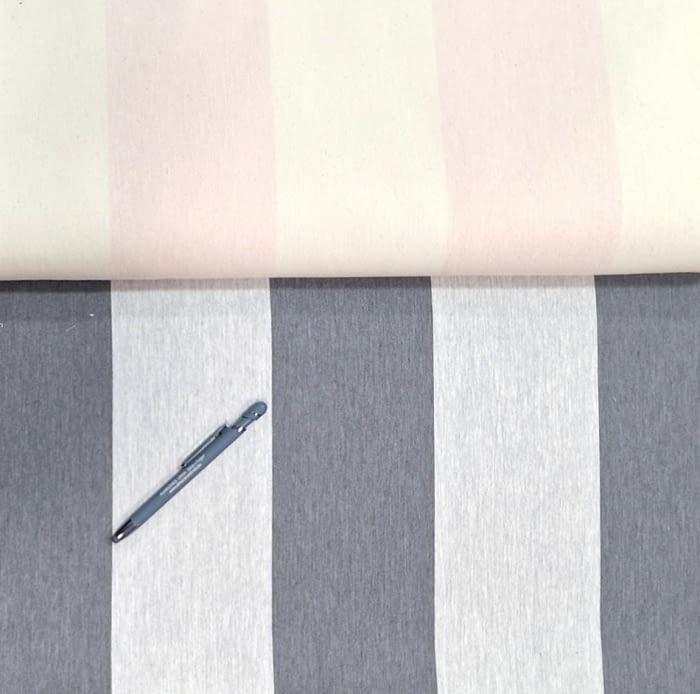 Tela tapicería rayas anchas Bérgamo gris oscuro  280 - 1