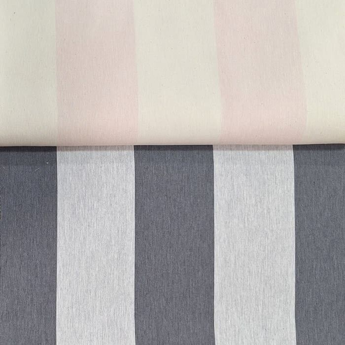 Tela tapicería rayas anchas Bérgamo gris oscuro  280 - 2