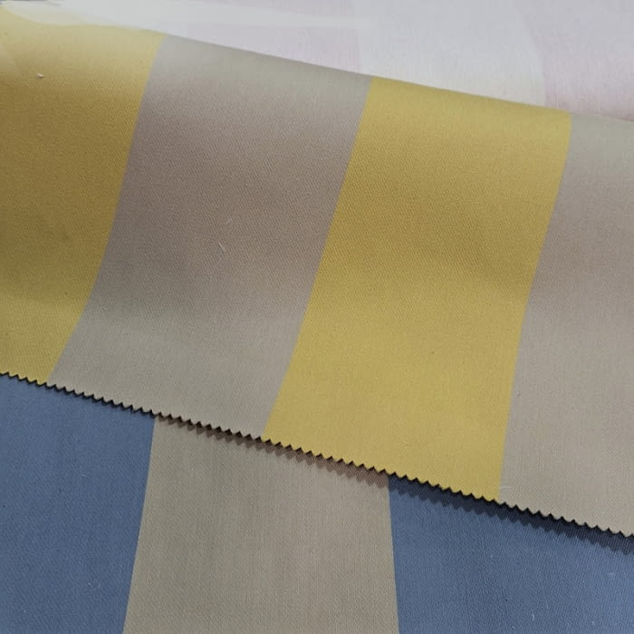 Tela tapicería rayas anchas Bérgamo amarillas 280