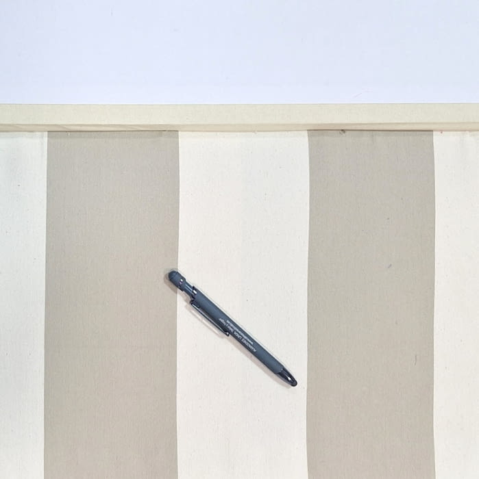 Tela tapicería rayas anchas Bérgamo crudo y beige - 1