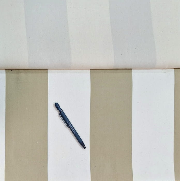 Tela tapicería rayas anchas Bérgamo tostado - 3