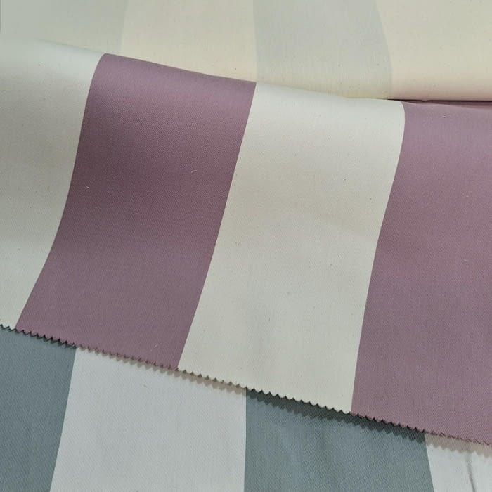 Tela tapicería rayas anchas malvas Bérgamo