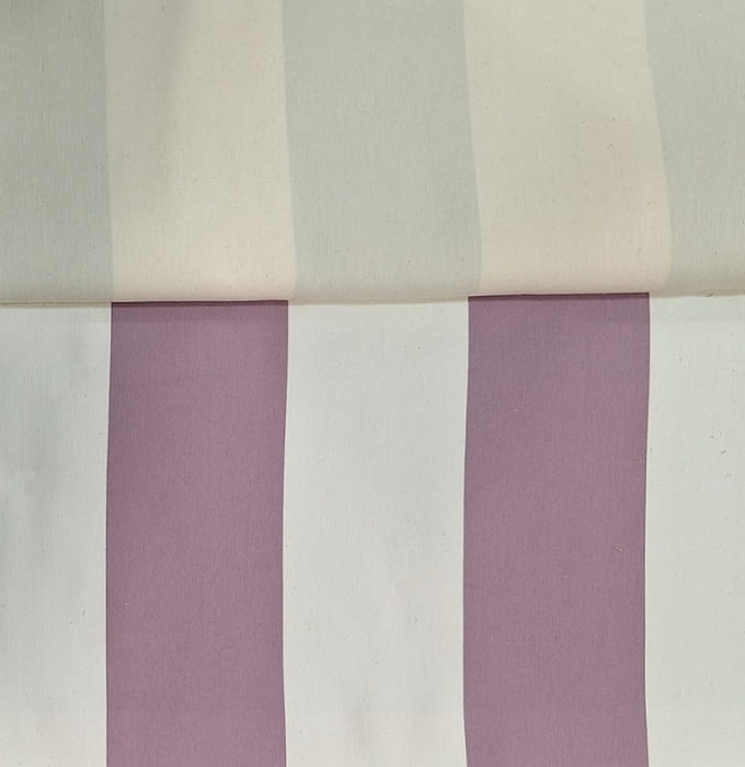 Tela tapicería rayas anchas malvas Bérgamo - 2
