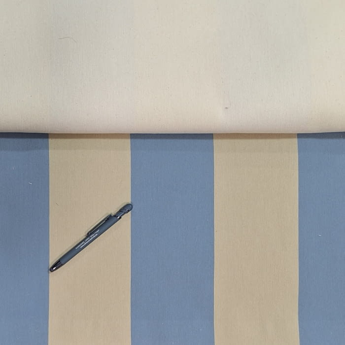 Tela tapicería rayas anchas azules Bérgamo - 1