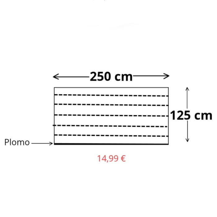 Retales visillos vainica blanco - 6