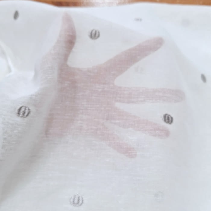 Retal visillo topos grises 1,30 x 3,00 metros - 1