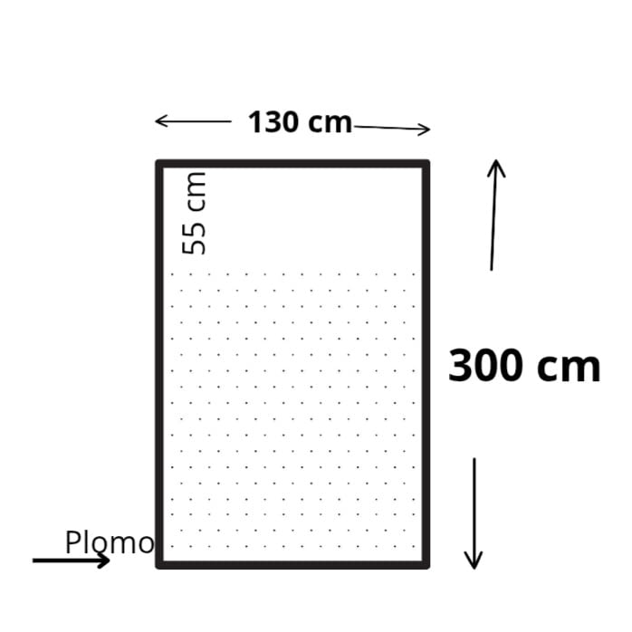 Retal visillo topos grises 1,30 x 3,00 metros - 4