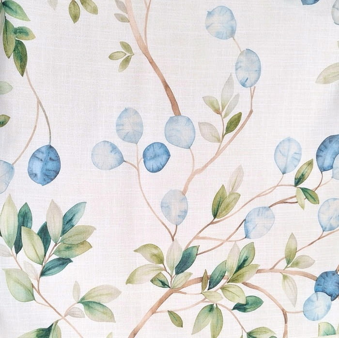 Tela visillo pétalos azul turquesa