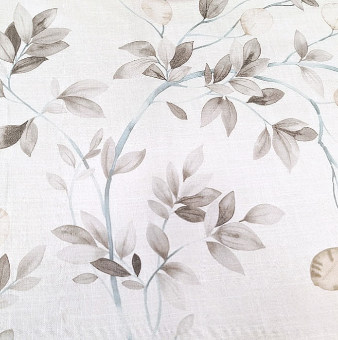 Tela visillo pétalos marrón