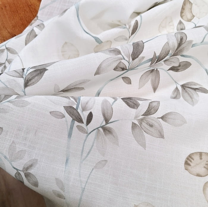 Tela visillo pétalos marrón - 1