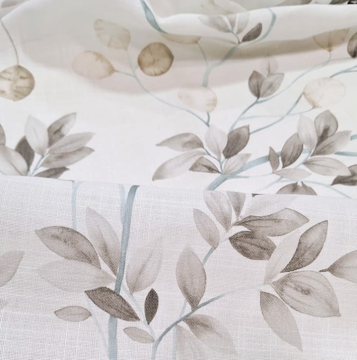 Tela visillo pétalos marrón - 2