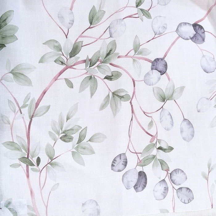 Tela visillo pétalos rosa malva