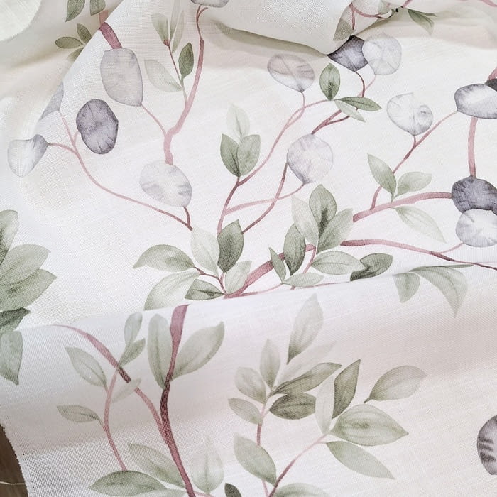 Tela visillo pétalos rosa malva - 1