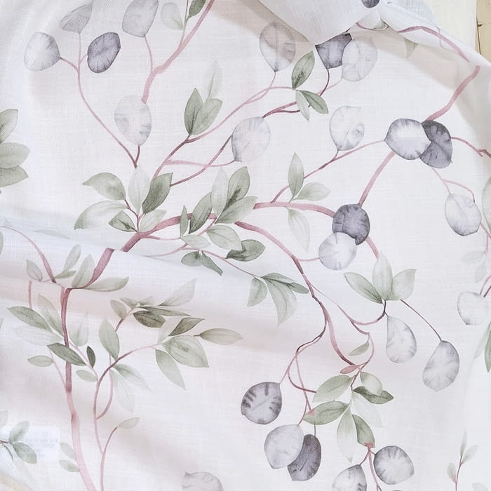 Tela visillo pétalos rosa malva - 2