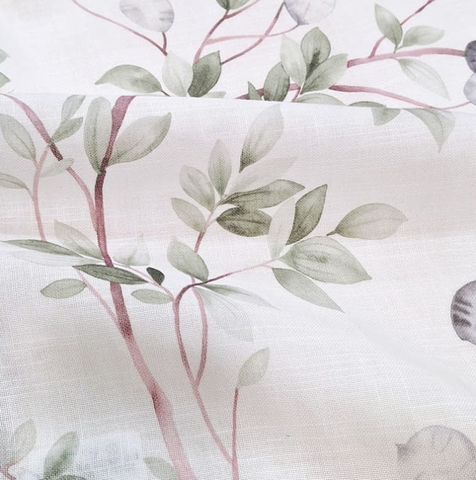 Tela visillo pétalos rosa malva - 3