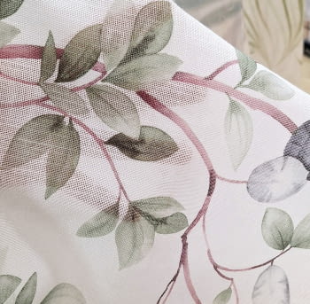 Tela visillo pétalos rosa malva - 4